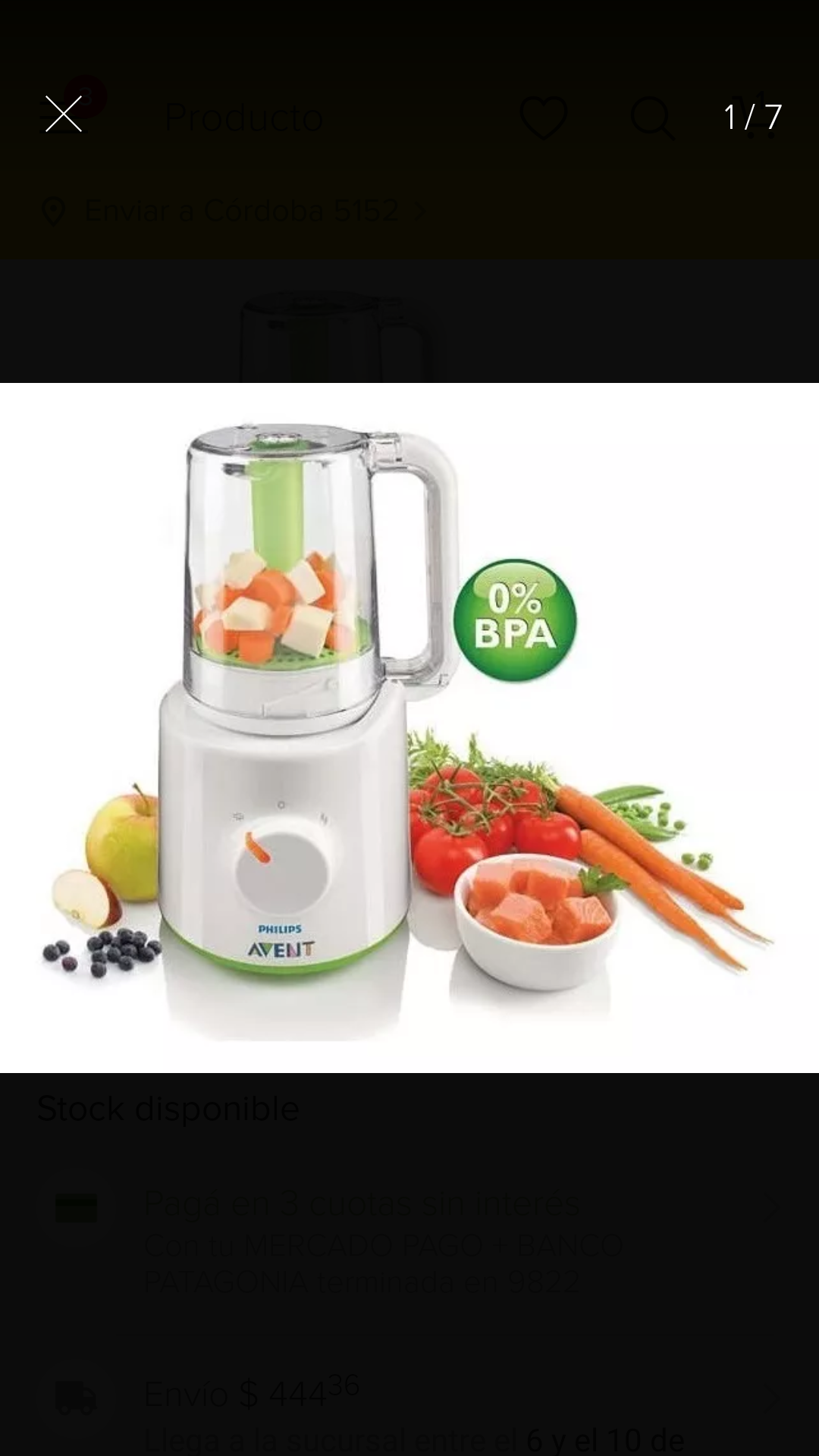 Vaporera Batidora Philips Avent