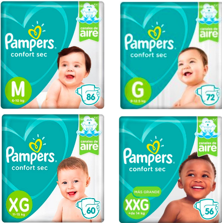 Pampers Confort Sec Mes uso